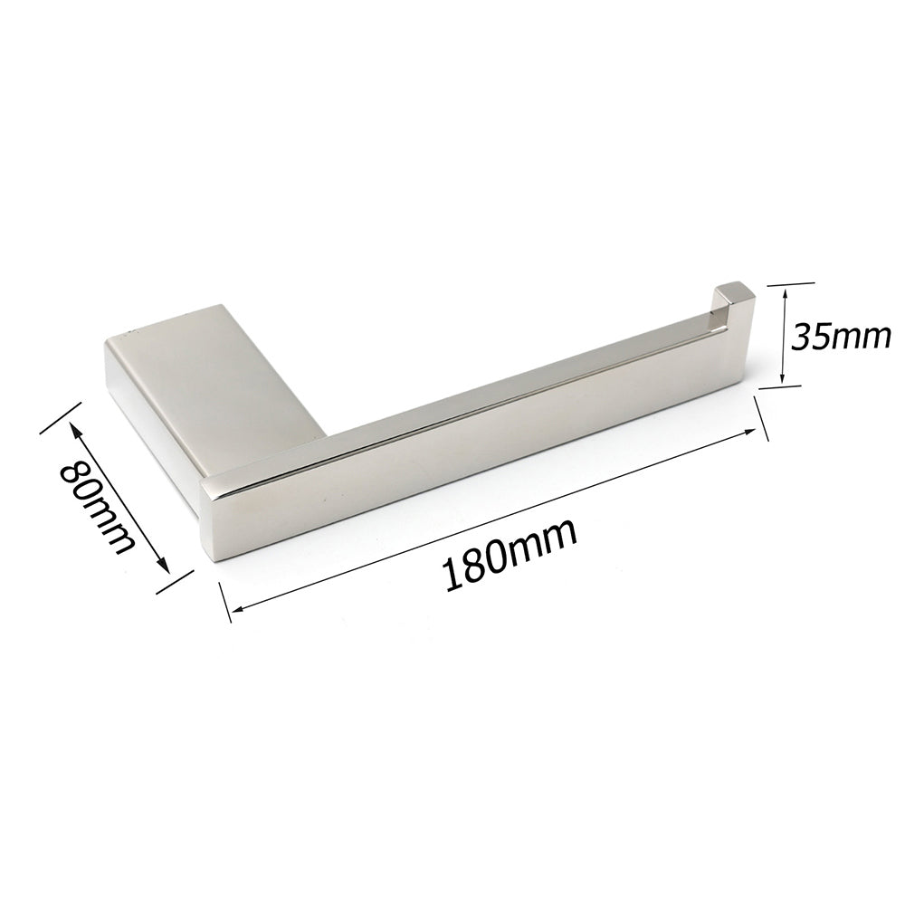 Polished Chrome Square Toilet Paper Roll Tissue Roll Holder Wall Mounted Hook - Image 4