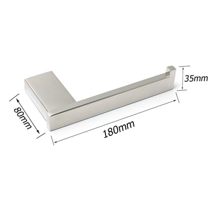 Polished Chrome Square Toilet Paper Roll Tissue Roll Holder Wall Mounted Hook - Image 4