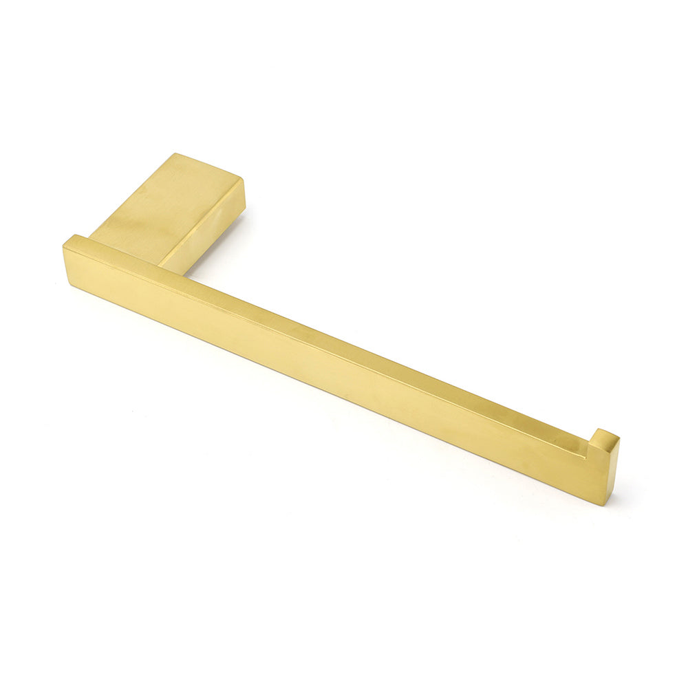 Brushed Gold Cubic Square Towel Holder Rack Clothes Hook Kit Bathroom Accessory - Image 3