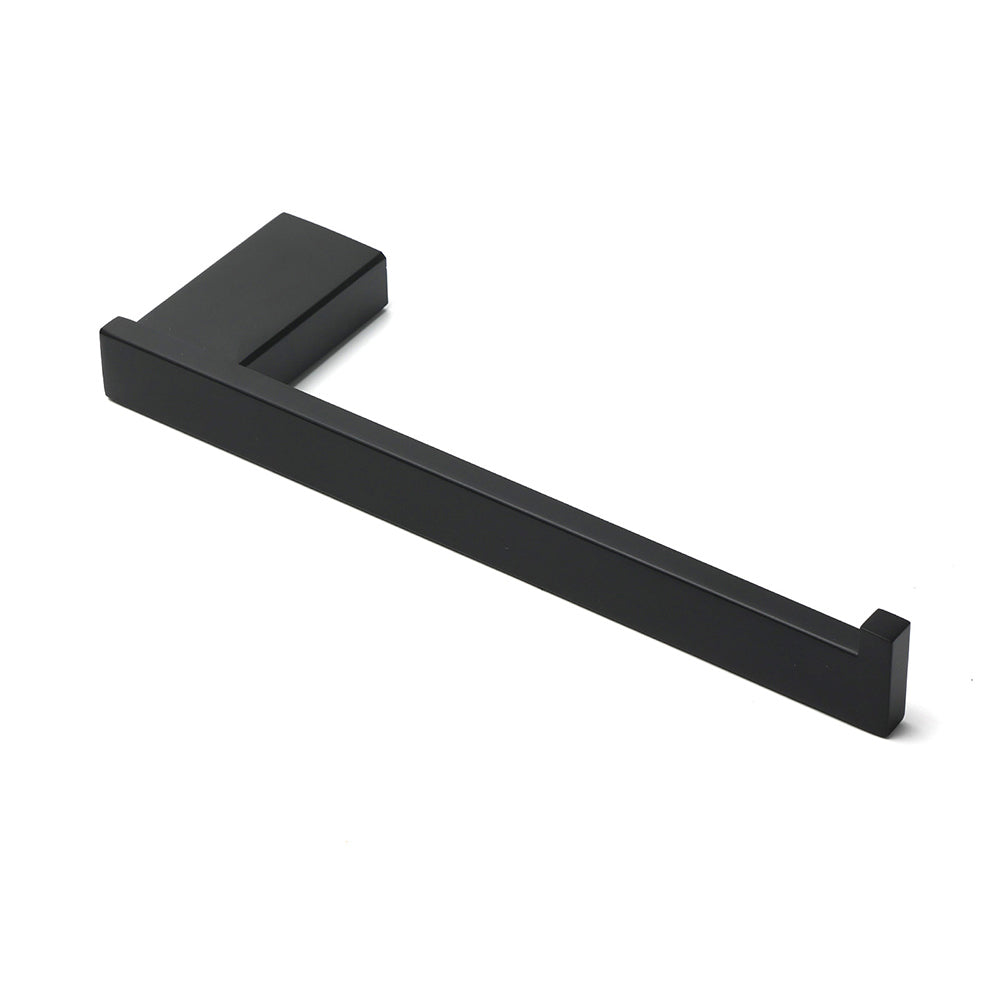 Bathroom Matt Black Stainless Steel Square Towel Rack Clothes Wall Mount Holder - Image 3