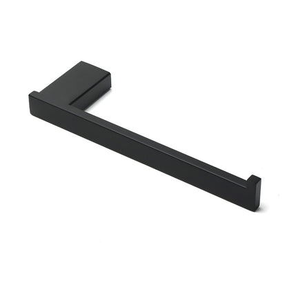 Bathroom Matt Black Stainless Steel Square Towel Rack Clothes Wall Mount Holder - Image 3