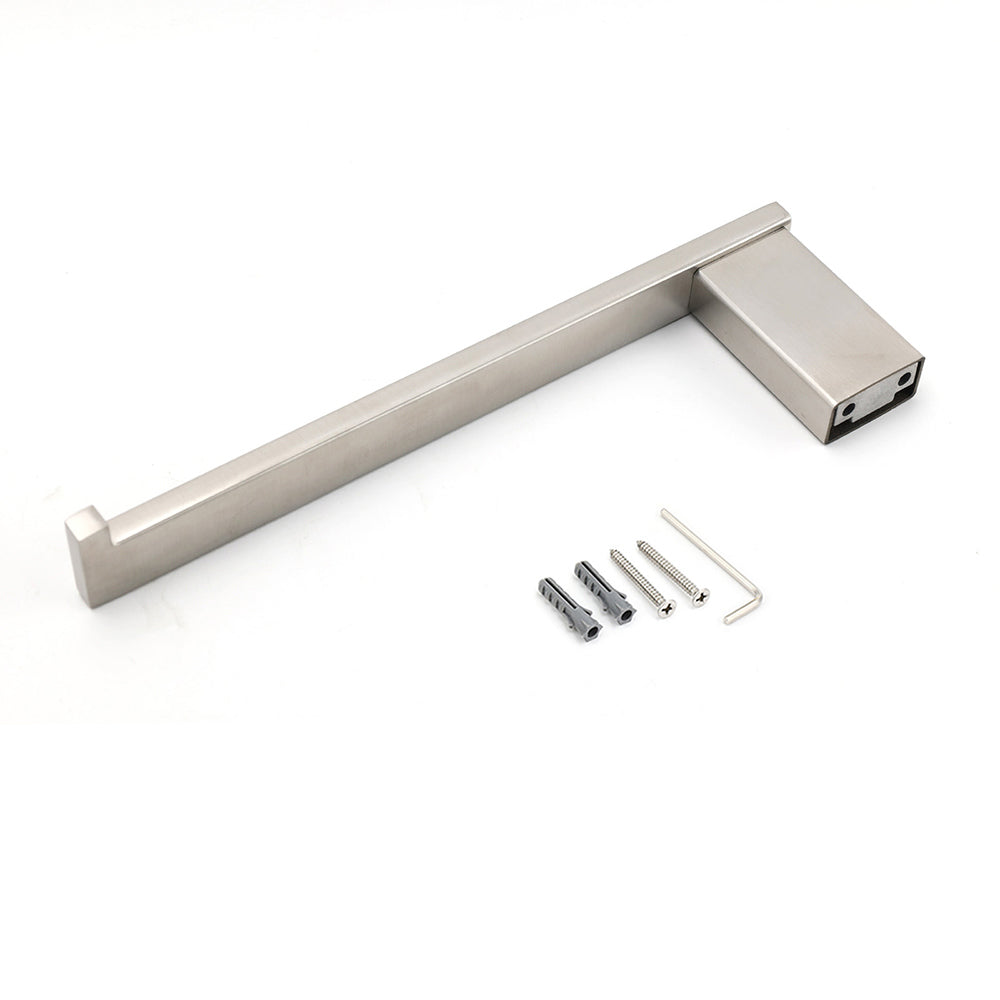 Brushed Nickel Bathroom Cubic Square Towel Rack Clothes Wall Mounted Holder Kit - Image 4