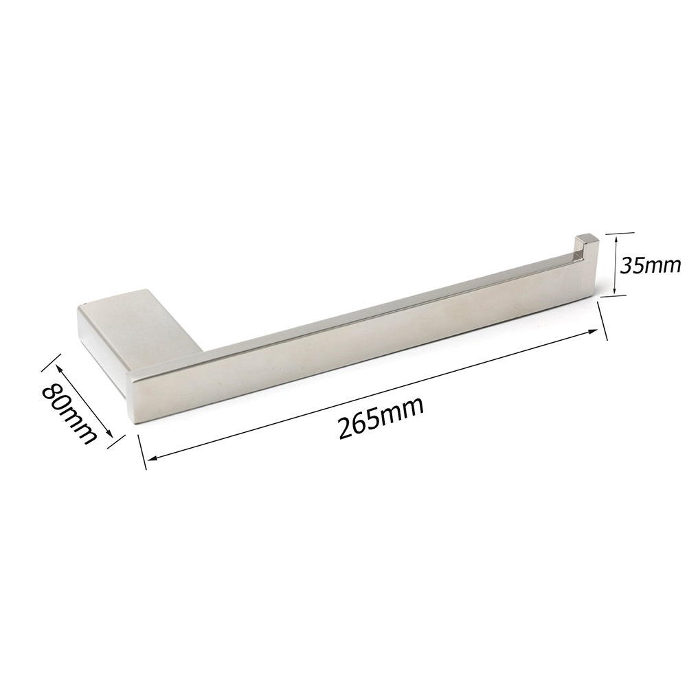 Mirror Chrome Stainless Steel Square Towel Rack Clothes Wall Mounted Holder Kit - Image 2
