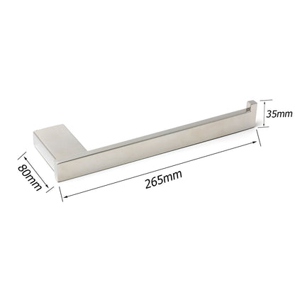 Mirror Chrome Stainless Steel Square Towel Rack Clothes Wall Mounted Holder Kit - Image 2