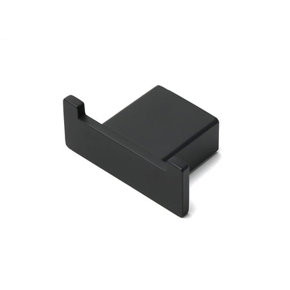 Matt Black Square Robe Hook Clothes Towel Holder Bathroom Wall Hanger Accessory - Image 3