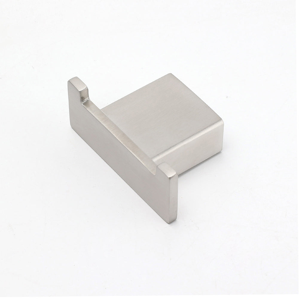 Brushed Nickel SUS Square Robe Hook Clothes Towel Holder Hanger Wall Mounted Kit - Image 3