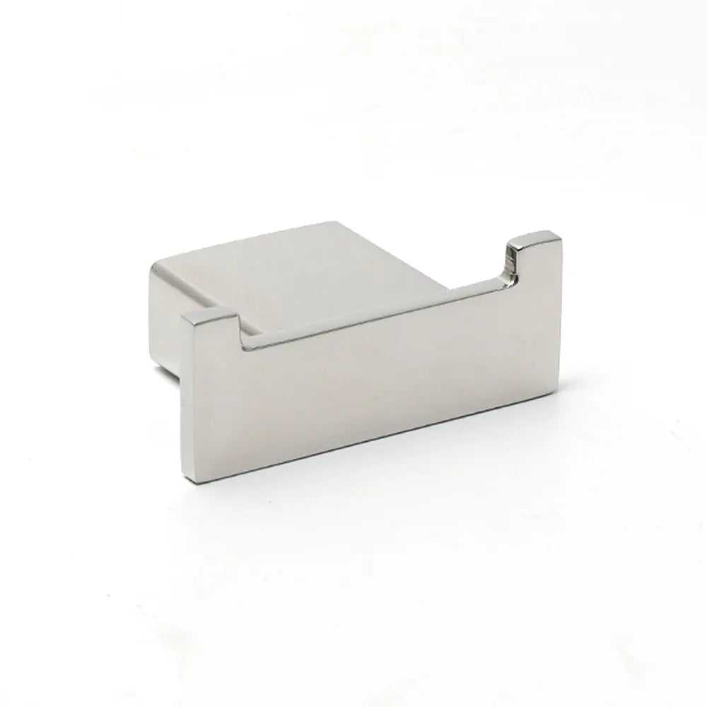 Chrome Square Robe Hook Clothes Towel Holder Bathroom Wall Mounted Hanger Kit