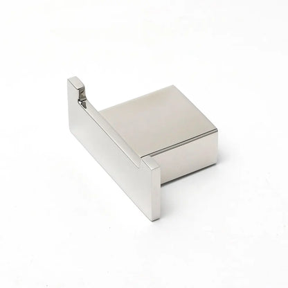 Chrome Square Robe Hook Clothes Towel Holder Bathroom Wall Mounted Hanger Kit - Image 3