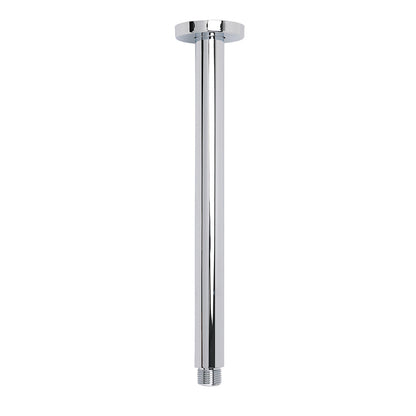 WELS Chrome Large 16" Round Rain Shower Head 300mm Ceiling Dropper Extension Arm Set - Image 2