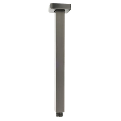 Gun Metal Square 10" Rainfall Shower Head 300mm Ceiling Dropper Arm Bath Set WELS - Image 2