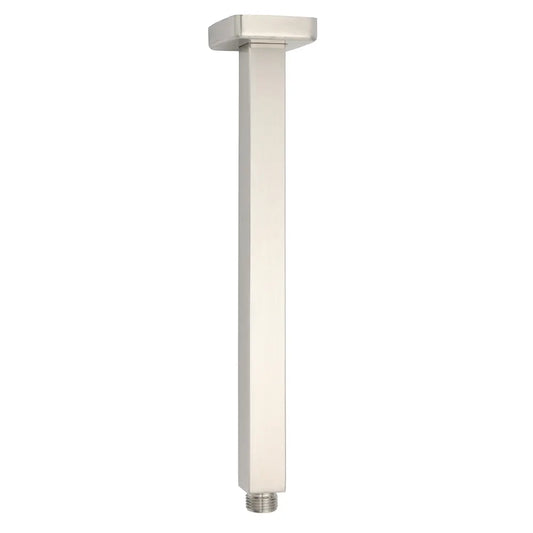 Shower Component 30cm Long Ceiling Extension Dropper Arm Brass Brushed Nickel Square