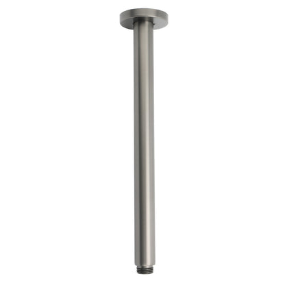 WELS Gun Metal Round 12" SUS Rainfall Shower Head 300mm Ceiling Dropper Arm Set - Image 2
