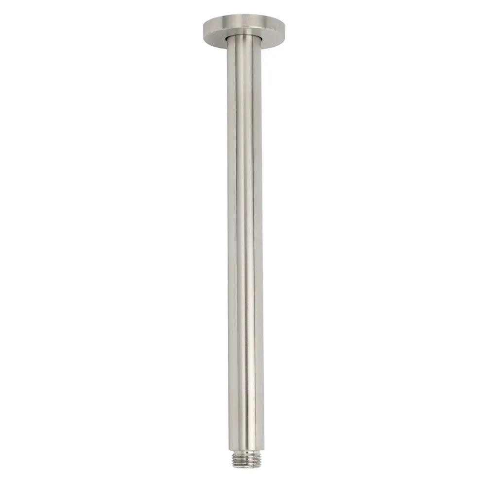 Brushed Nickel Bath Round 30cm Shower Ceiling Brass Extension Dropper Arm
