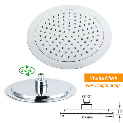 WELS Round 9" Twin Shower Head 3 Modes Handheld Gooseneck Wall Arm 2 in 1 Combo - Image 4