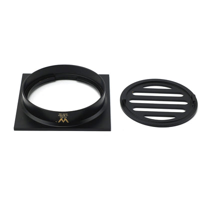 Matt Black Stainless Steel 85x85mm Small Square Shower Grate Floor Drain 72mm Outlet - Image 4