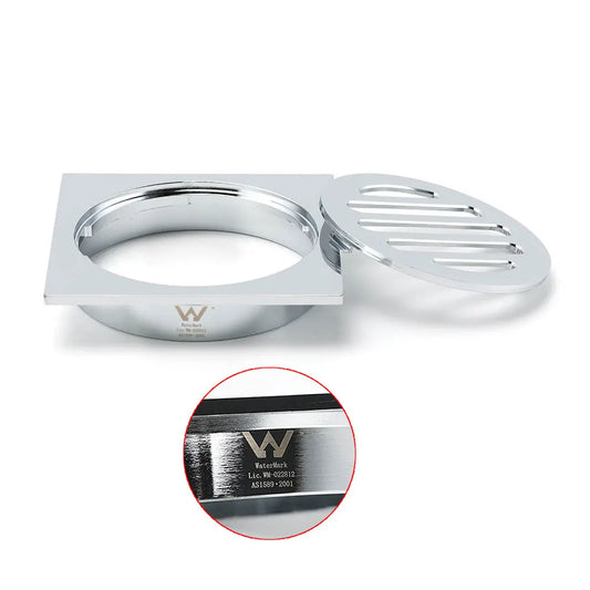 Watermark Stainless Steel 85x85mm Small Square Shower Grate Floor Drain 72mm Outlet - Image 3