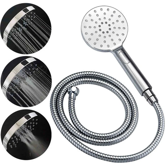 Twin Shower Set 10" Rainfall Head 3 Modes Handheld Rose Silde Rail Chrome Round - Image 7