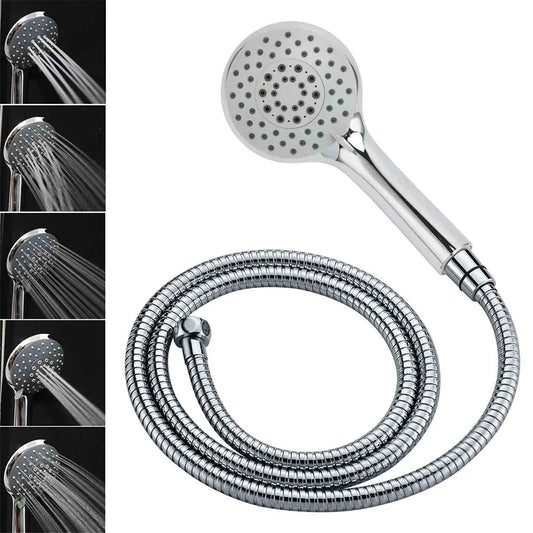 Chrome Dual Shower 12" Slim Rain Head 5 Modes Handheld Sliding Rail Inbuilt Diverter + Twin Taps - Image 7
