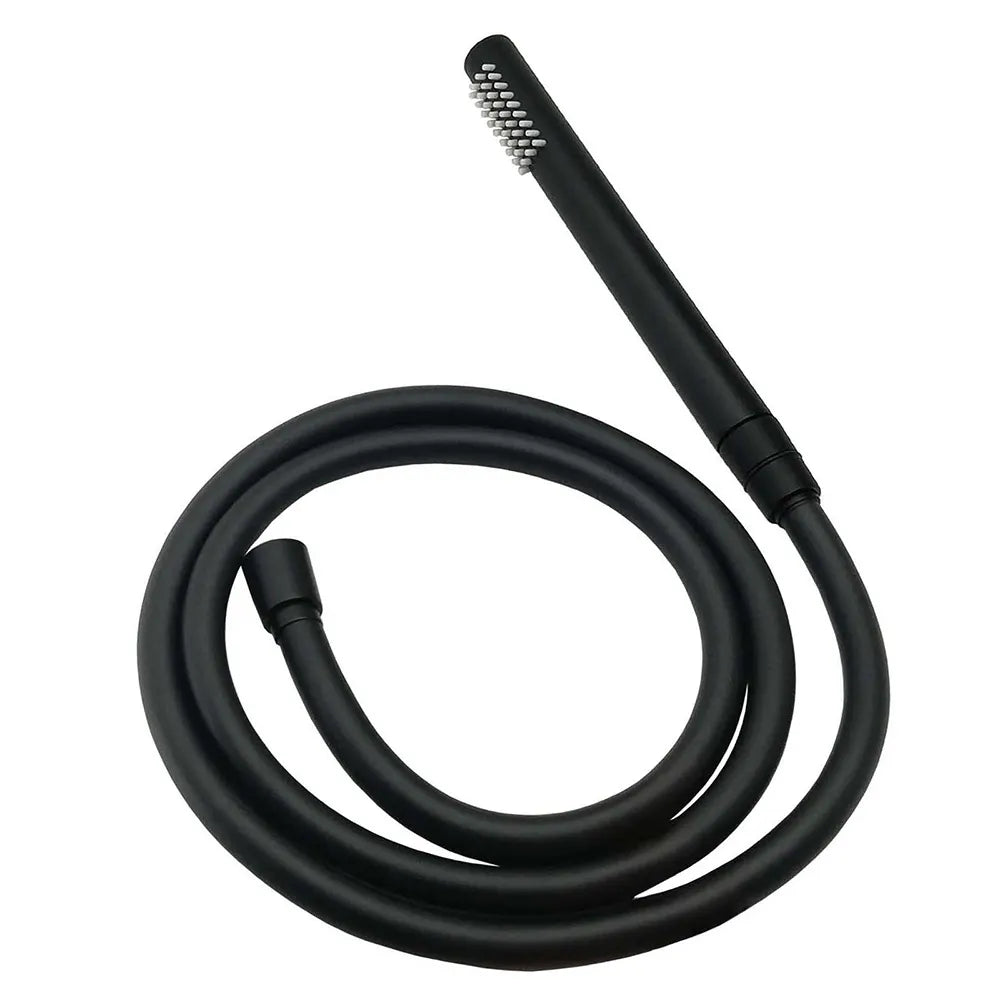 Round 300mm Rain Shower Head Brass Handheld Riser Rail Set Diverter Matt Black - Image 7