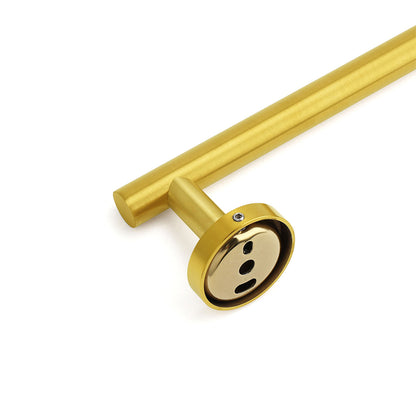 Brushed Gold Stainless Steel 750mm Long Towel Rack Rail Holder Round Hanger Bar - Image 3