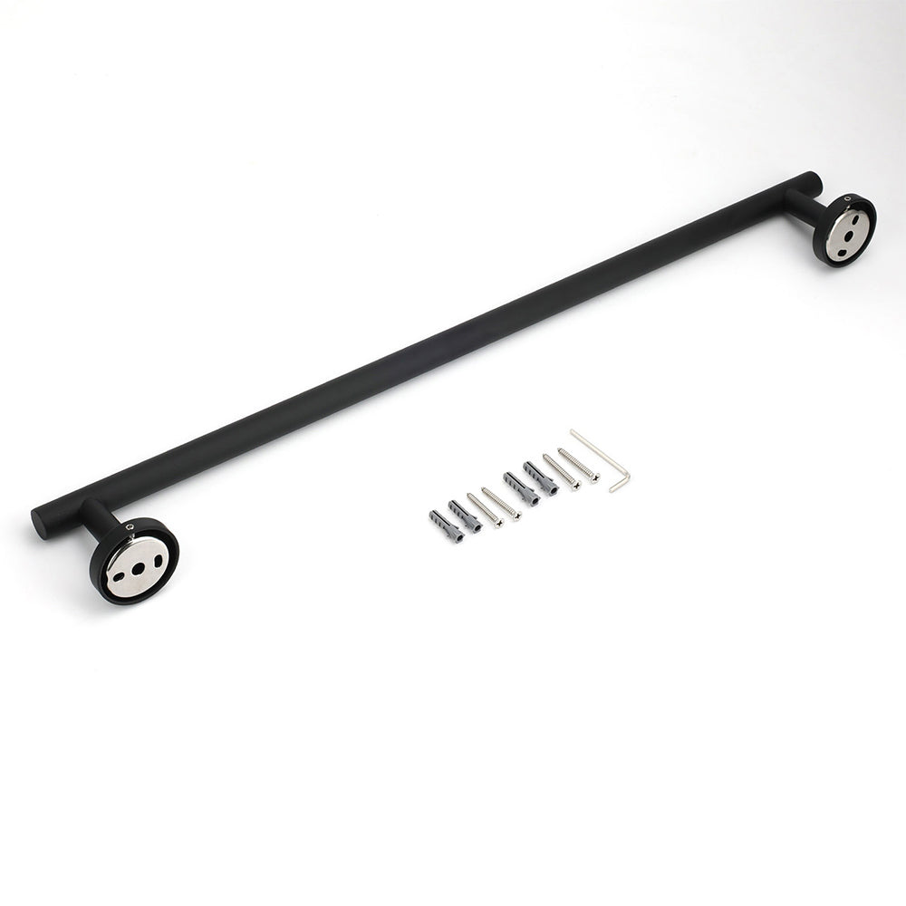 Matt Black 600mm Long Single Towel Rack Rail Holder Stainless Steel Hanger Bar - Image 5