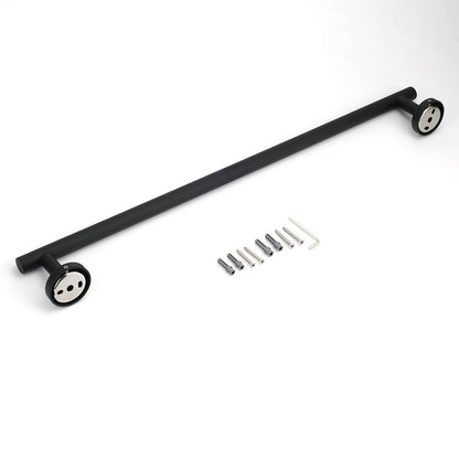 Matt Black 600mm Long Single Towel Rack Rail Holder Stainless Steel Hanger Bar - Image 5