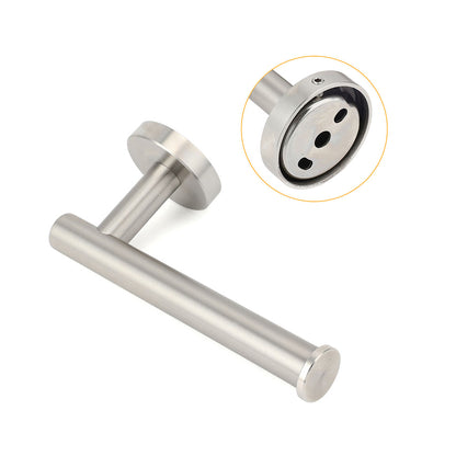 Brushed Nickel Stainless Steel Toilet Paper Roll Tissue Holder Rack Kit Bathroom - Image 3
