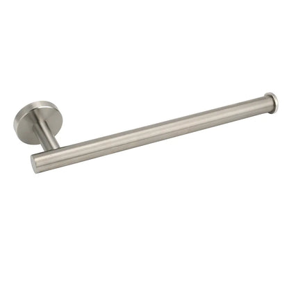 Brushed Nickel Round Towel Rack Holder Hook Clothes Hanger Bathroom Accessory