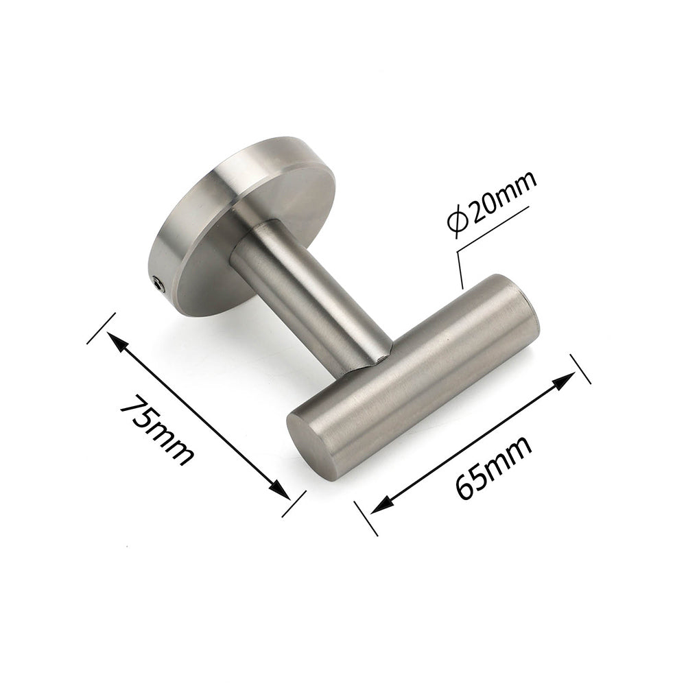 Brushed Nickel Robe Hook Hanger Organizer Bathroom Stainless Steel Accessory Kit - Image 2