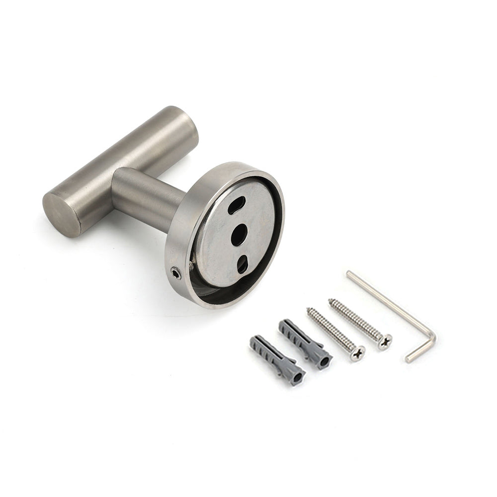 Brushed Nickel Robe Hook Hanger Organizer Bathroom Stainless Steel Accessory Kit - Image 3