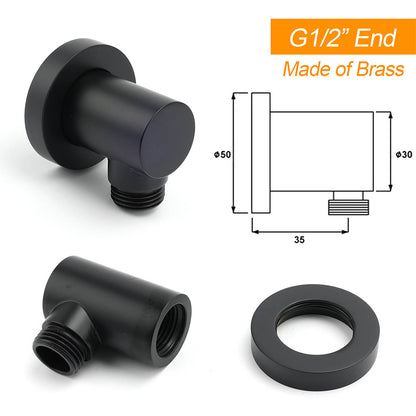 WELS Matt Black 2in1 Set Square 10" Shower Rain Head Handheld Adjustable Silde Rail - Image 8
