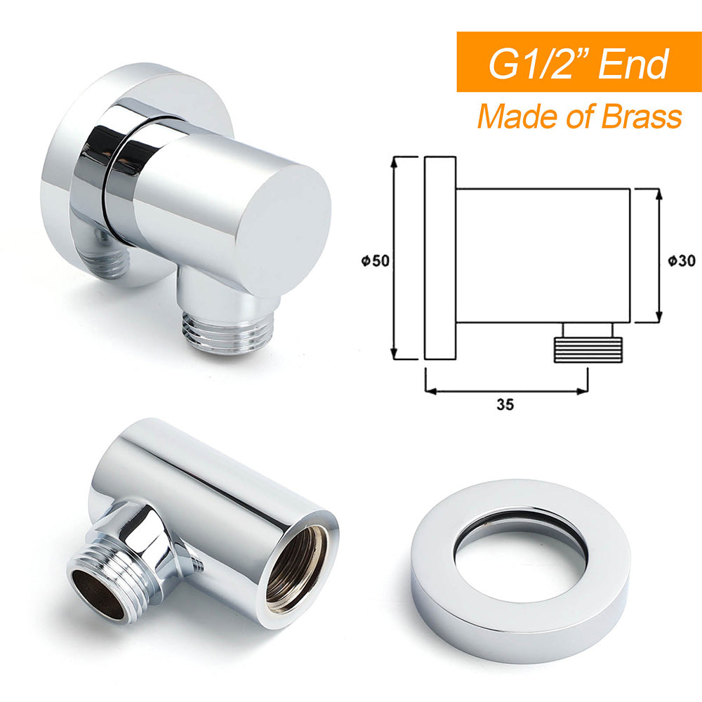 WELS Square Chrome Shower 8" Rainfall Head 3 Mode Handheld Sliding Rail Wall Arm Set - Image 6