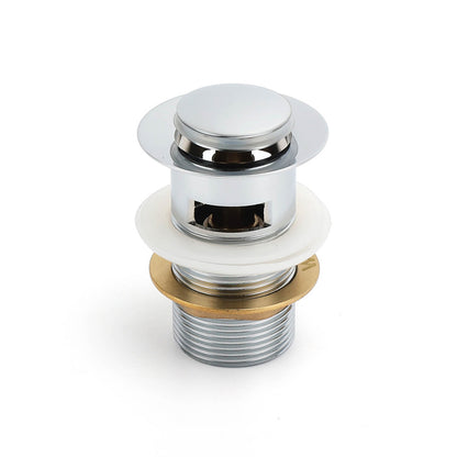 32mm Pop Up Push Brass Waste Plug Overflow Basin Sink Drain Chrome Kit Watermark - Image 2