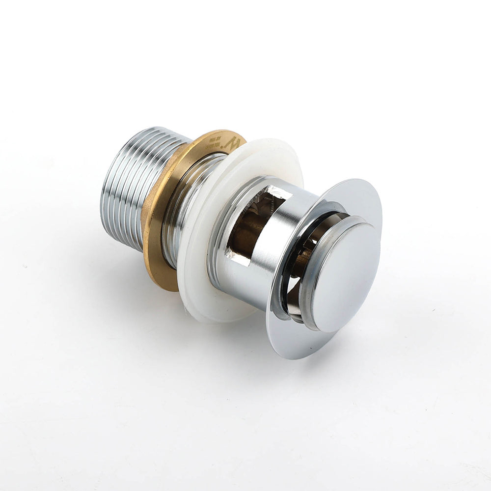 32mm Pop Up Push Brass Waste Plug Overflow Basin Sink Drain Chrome Kit Watermark - Image 3