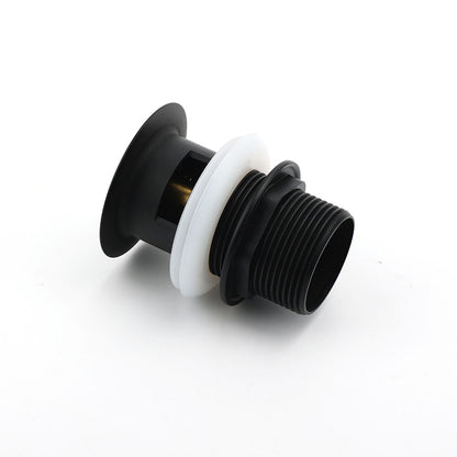 Matt Black Brass 32mm Push Pop Up Waste Plug Overflow Basin Sink Drain Outlet - Image 4