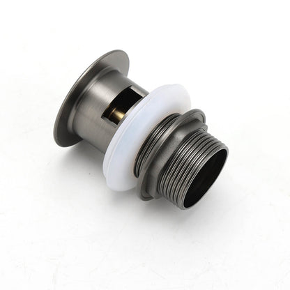 Gun Metal Brass 32mm Push Pop Up Plug Overflow Basin Sink Drain Outlet Waste Kit - Image 3
