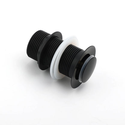 Matt Black Watermark 32mm Pop Up Push Brass Waste Plug No Overflow Basin Drain - Image 3