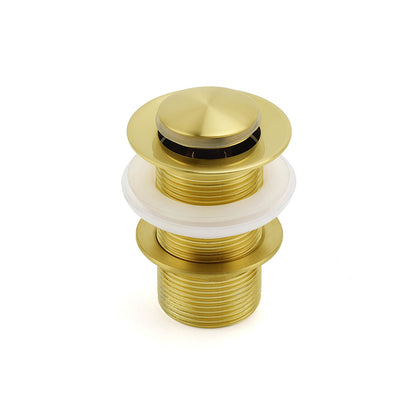Watermark 32mm Pop Up Push Waste Plug No Overflow Basin Sink Drain Brushed Gold - Image 2