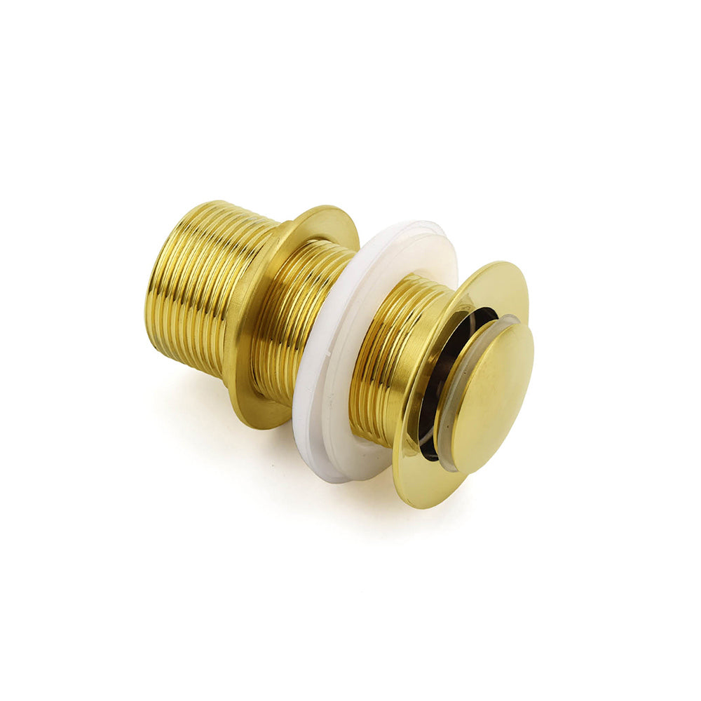 Watermark 32mm Pop Up Push Waste Plug No Overflow Basin Sink Drain Brushed Gold - Image 3