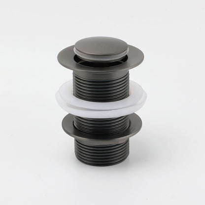 Gun Metal Brass 32mm Push Pop Up Plug Non-Overflow Basin Sink Drain Outlet Waste - Image 2