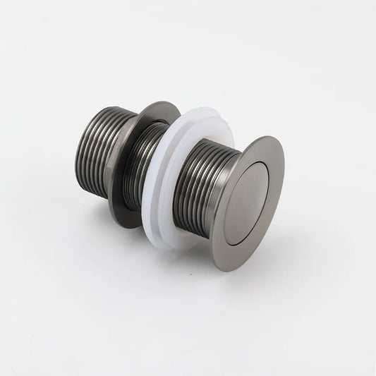 Gun Metal Brass 32mm Push Pop Up Plug Non-Overflow Basin Sink Drain Outlet Waste - Image 3