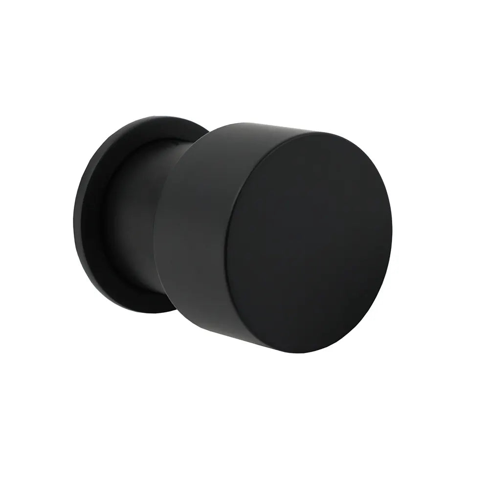 Matt Black Round Knob Concealed Shower Mixer Valve Hot Cold Water Switch Tap Kit