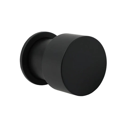 Matt Black Round Knob Concealed Shower Mixer Valve Hot Cold Water Switch Tap Kit