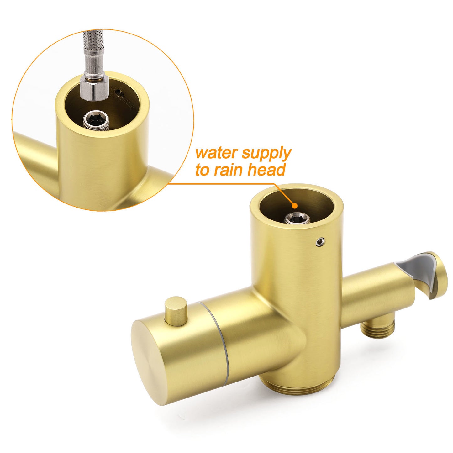 WELS Brushed Gold Twin Shower Handset Combo Set Outdoor Washing 10" Head 316 SUS - Image 5