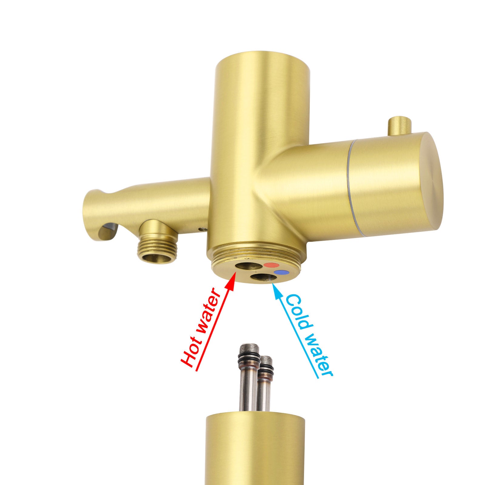 WELS Brushed Gold Twin Shower Handset Combo Set Outdoor Washing 10" Head 316 SUS - Image 6