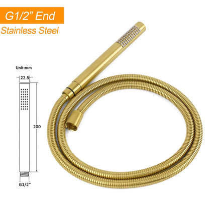 WELS Brushed Gold Twin Shower Handset Combo Set Outdoor Washing 10" Head 316 SUS - Image 7