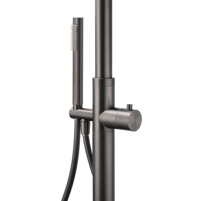 316 SUS WELS Gun Metal Twin Shower Handset Combo Outdoor Bath Rainfall 10" Head - Image 3