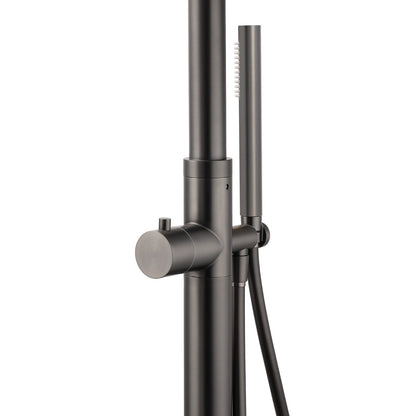 316 SUS WELS Gun Metal Twin Shower Handset Combo Outdoor Bath Rainfall 10" Head - Image 4