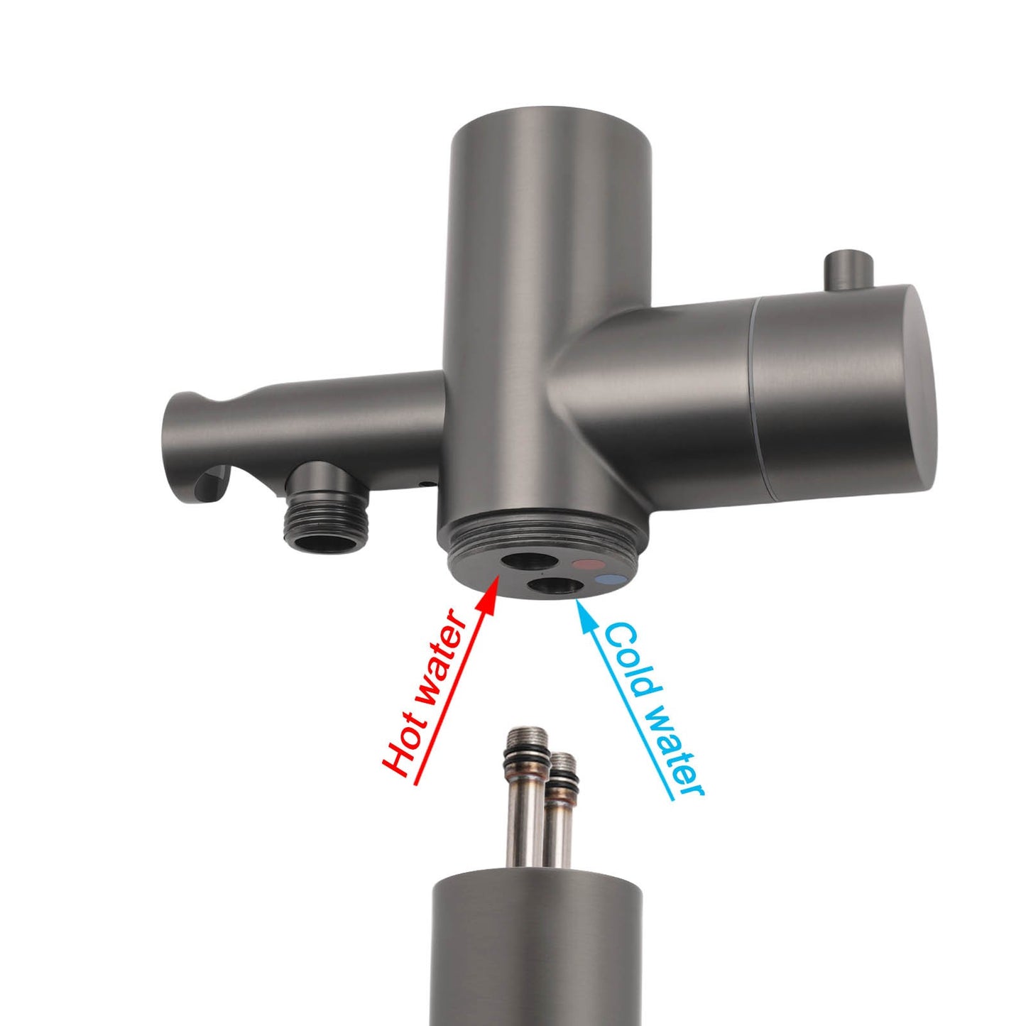 316 SUS WELS Gun Metal Twin Shower Handset Combo Outdoor Bath Rainfall 10" Head - Image 6