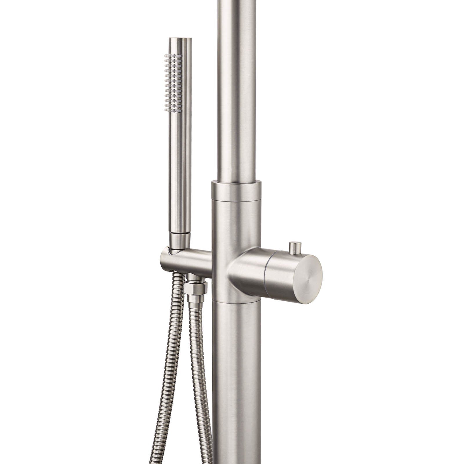 Watermark Brushed Nickel Dual Shower Handset Combo Outdoor Round 10" Head 316SUS - Image 3